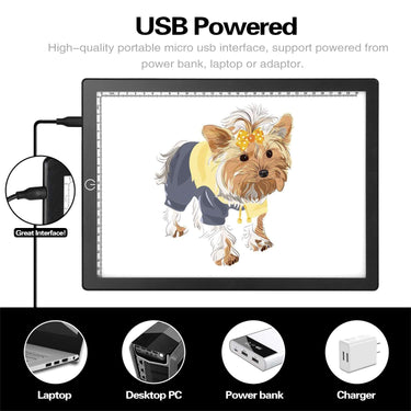 Ultra-Thin Usb A4 Led Light Copyboard Light Box Tracing Drawing Board Pad
